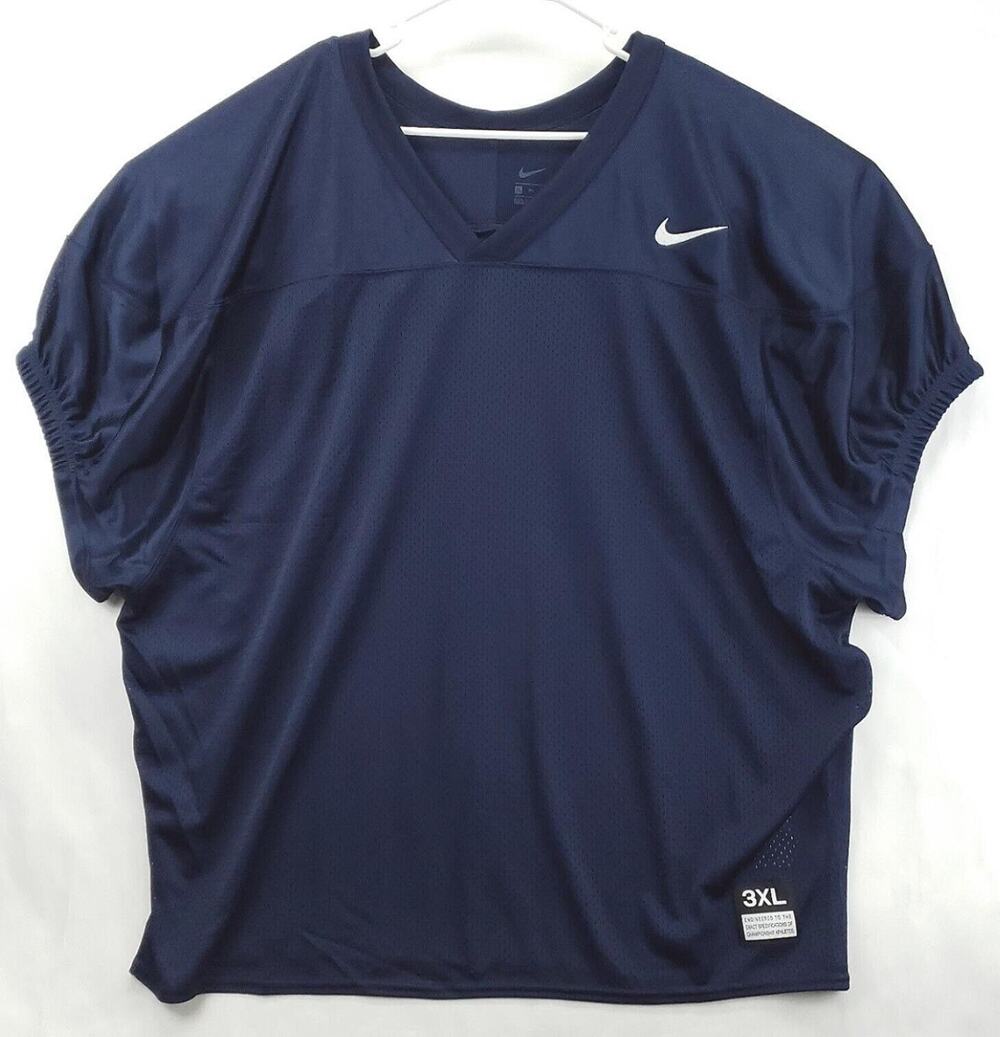 Nike Jersey Mens 3XL Navy Blue Mesh Football Practice V-Neck Pullover